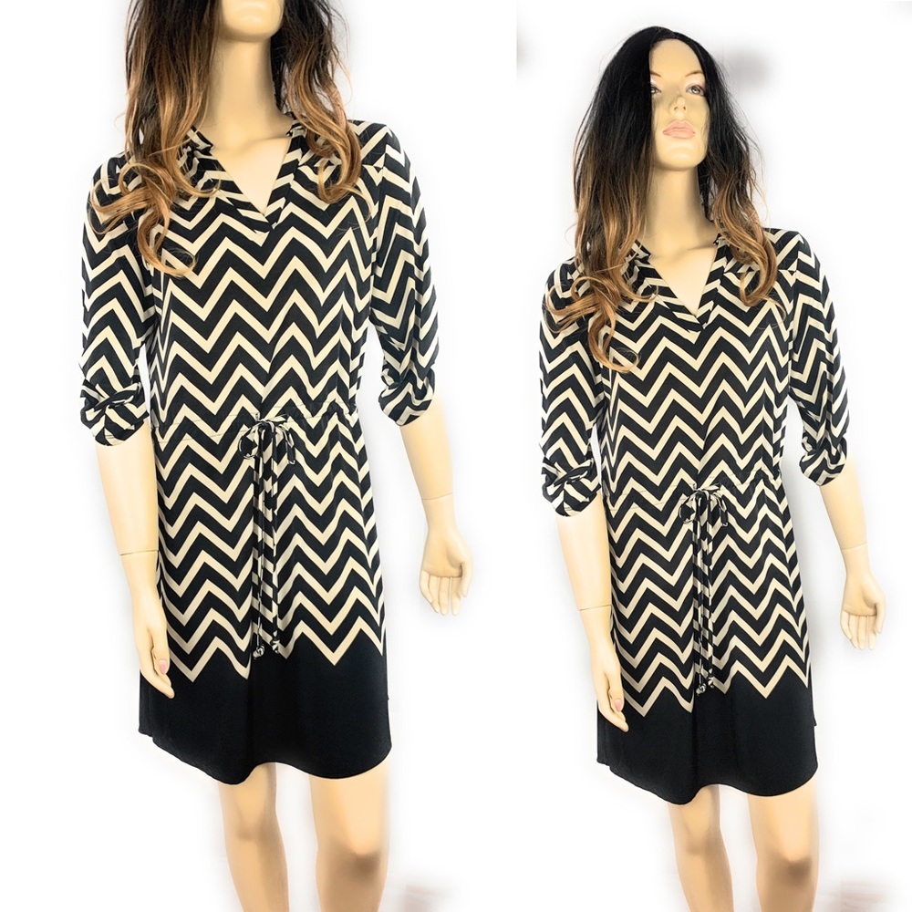 Black and cream dress
